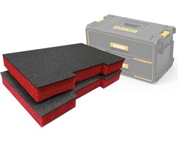 Shadow Foam Easy Peel - Schuiminzetstukken voor DeWALT ToughSystem laden (Rood 50mm Twin Pack) voor gereedschapsorganisatie, kaizen, 5s, gereedschapsopslag en opbergdozen