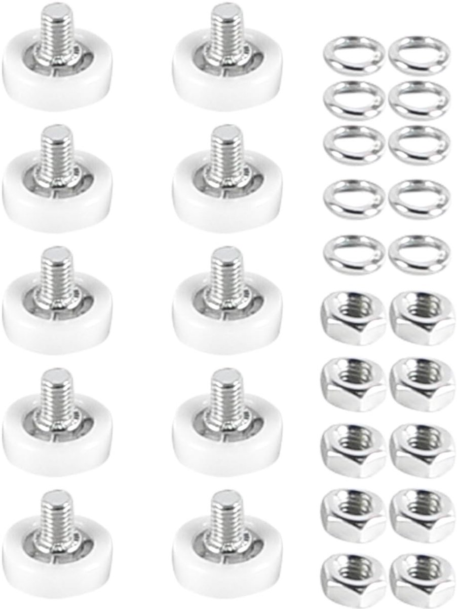 Allecto - POM Plastic Lade Rollen 10-Pack - Vervangingswielen met Lager en Moer