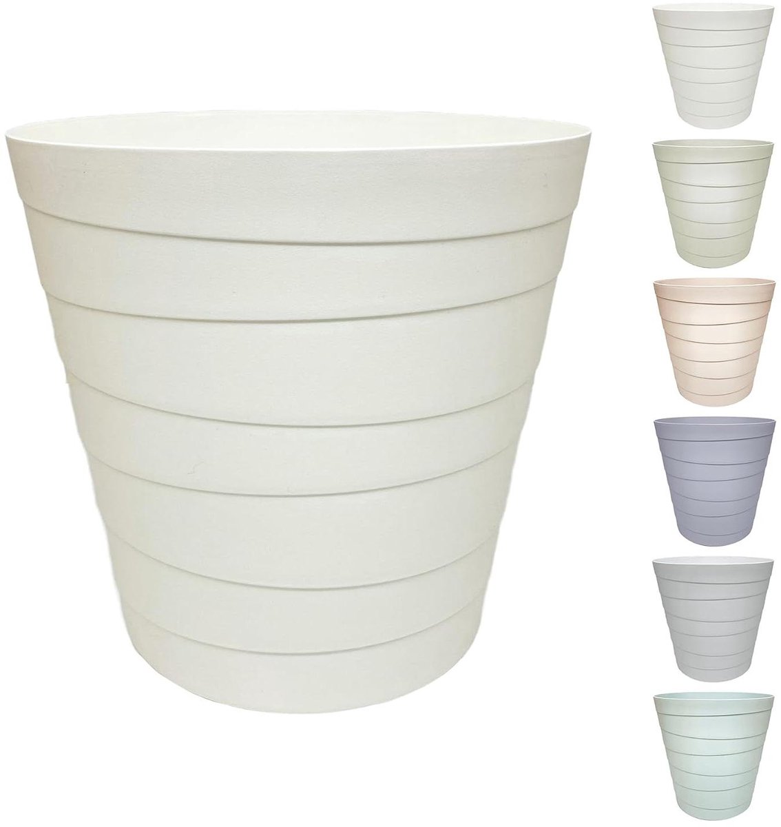 Prullenbak Ronde Vorm - Afvalmand Papier Mand - Keuken Badkamer Kantoor - Duurzaam Kunststof Ontwerp - 7 Liter 23x23x25cm