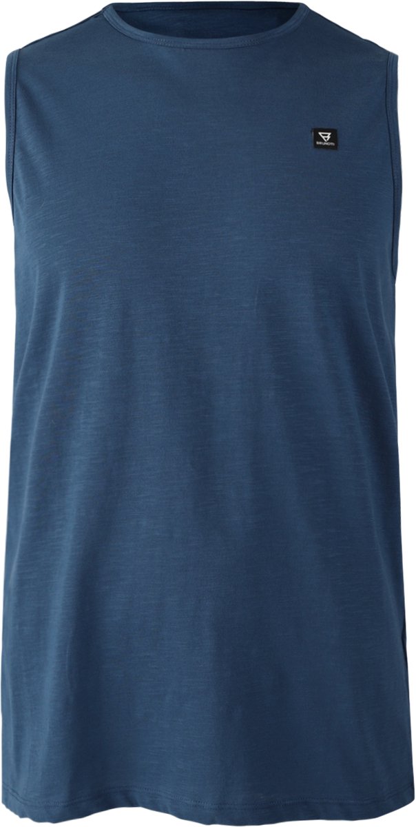 Brunotti Malaku-Slub Singlet Night Heren 100% Slubkatoen Ademend L Blauw