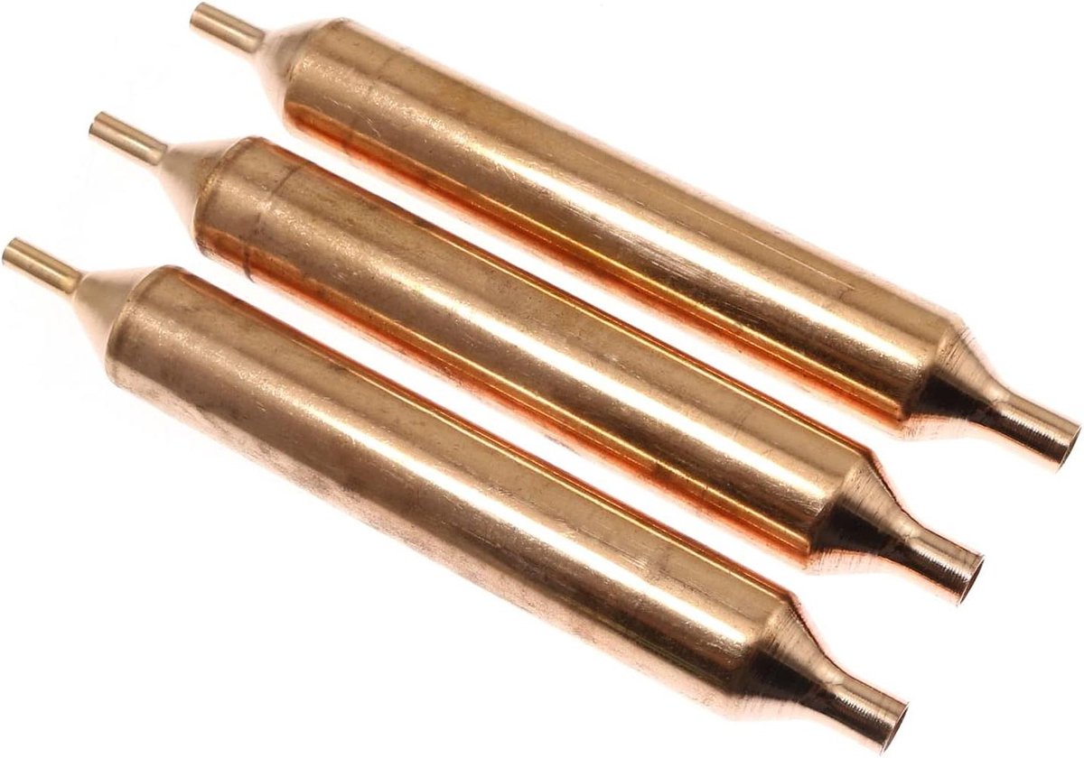 Koelfilter RLECS 3 stuks 118 x 16 mm koelkastfilterdroger 3 mm en 6 mm binnendiameter gat