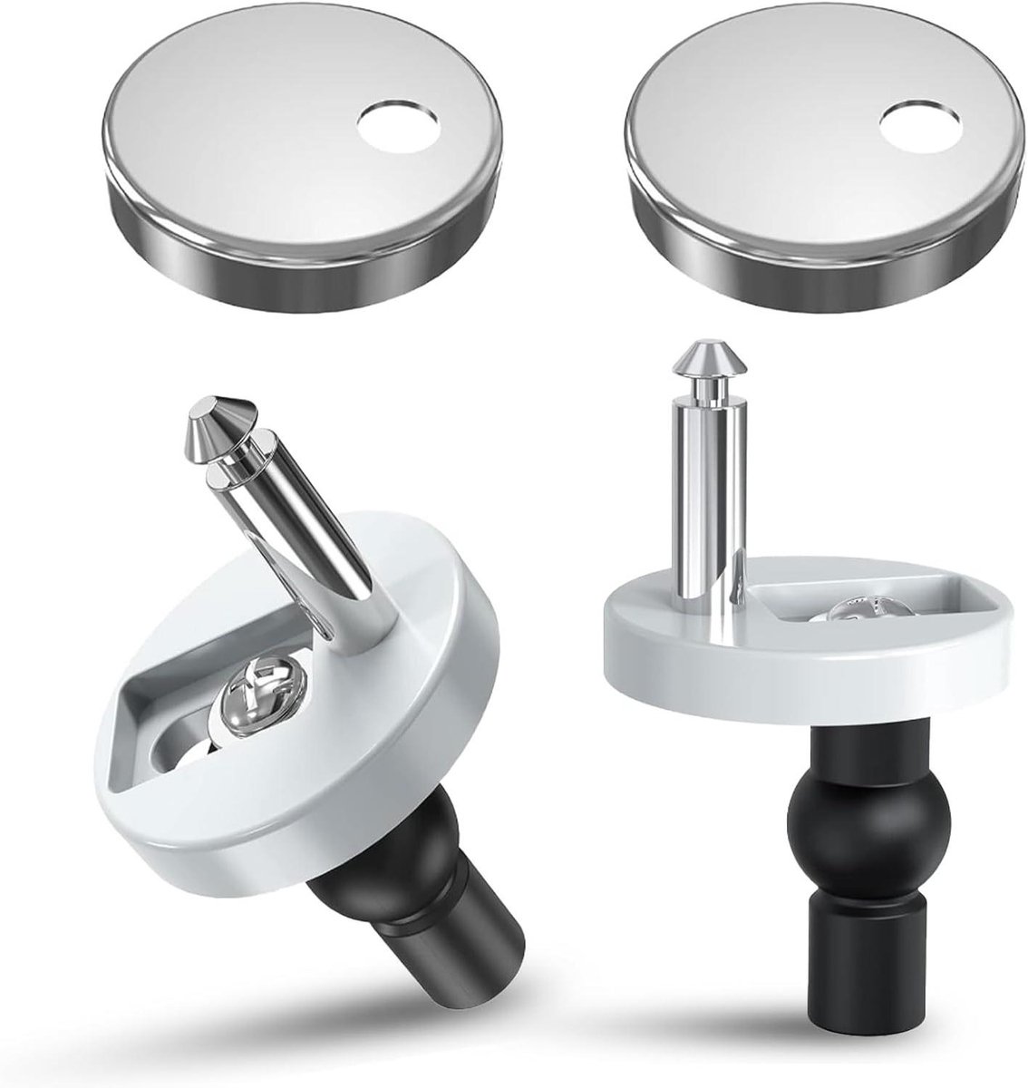 Toiletbril Bevestiging - WC Scharnieren Set - Badkamer Reparatie - Bevestiging van Bovenaf - 48mm Schroeflengte