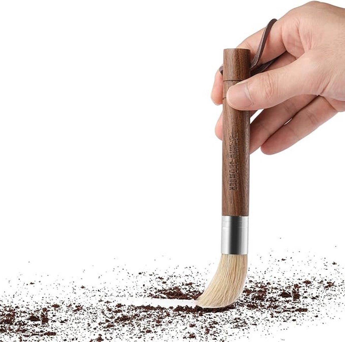 Professionele koffieborstel voor grondige reiniging van koffieapparatuur