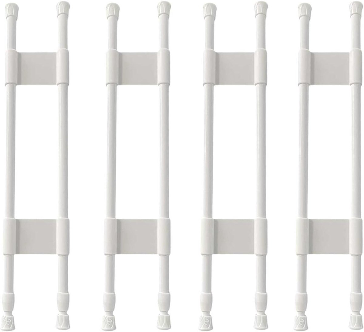 Koelkast Spanstangen - RV Bars - Orde Houden - Verstelbaar & Antislip - 15.8-70.1 cm - Wit