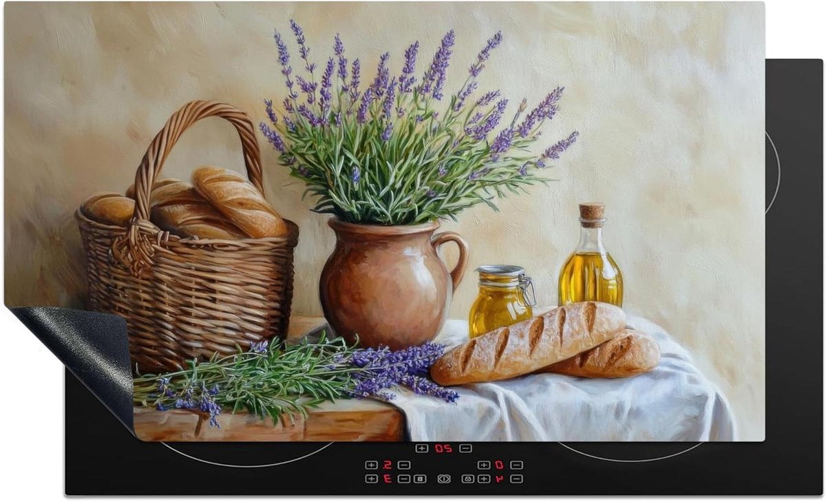 Inductie Beschermer - Kookplaat Decoratie - Keuken Werkruimte - Unieke Foto Print - 89x51 cm - Lavendel