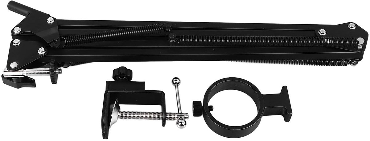 Allecto - Monoculaire Microscoop met Flexibele Stand en 360° Verstelbare Arm