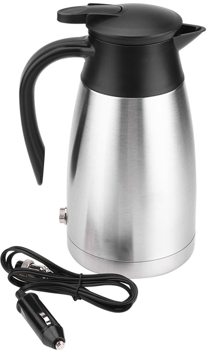 Allecto - Elektrische Waterkoker voor Auto - 1000ml 12V/24V RVS Thermoskan