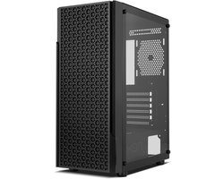 NOX XTREME PRODUCTS INFINITY BETA - Semitower M-ATX | ITX, Zijvenster van gehard glas, Gaas aan de voorkant, Ruimte voor 8 ventilatoren, Comp. grafische kaarten tot 300mm, USB 3.0, Zwart