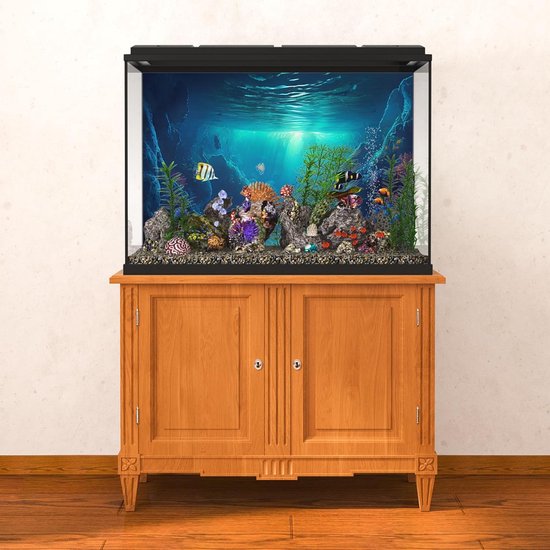 Nepvisaquarium Mini - Rustgevend Kunstmatig Aquarium Met Glittereffecten Op Batterijen/USB