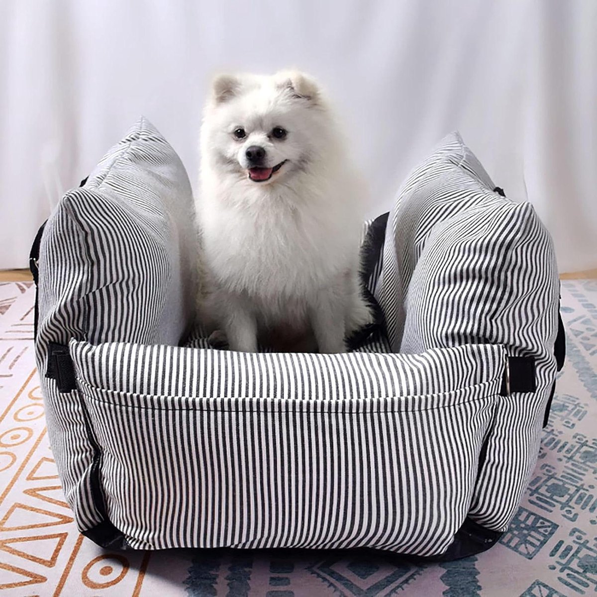 Huisdier Autostoel - Reisbed Hond Kat - Veilige Autoritten - Afneembaar en Wasbaar - 52 x 52 cm