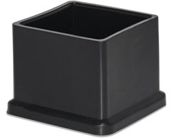 Flyshop Niet-markerende PVC Patio Stoel Been Caps Meubelstoel Been Vloerbeschermers Vierkant Zwart 10 Stuks (1,38 Inch x 1,38 Inch / 35 x 35 mm (PVC))