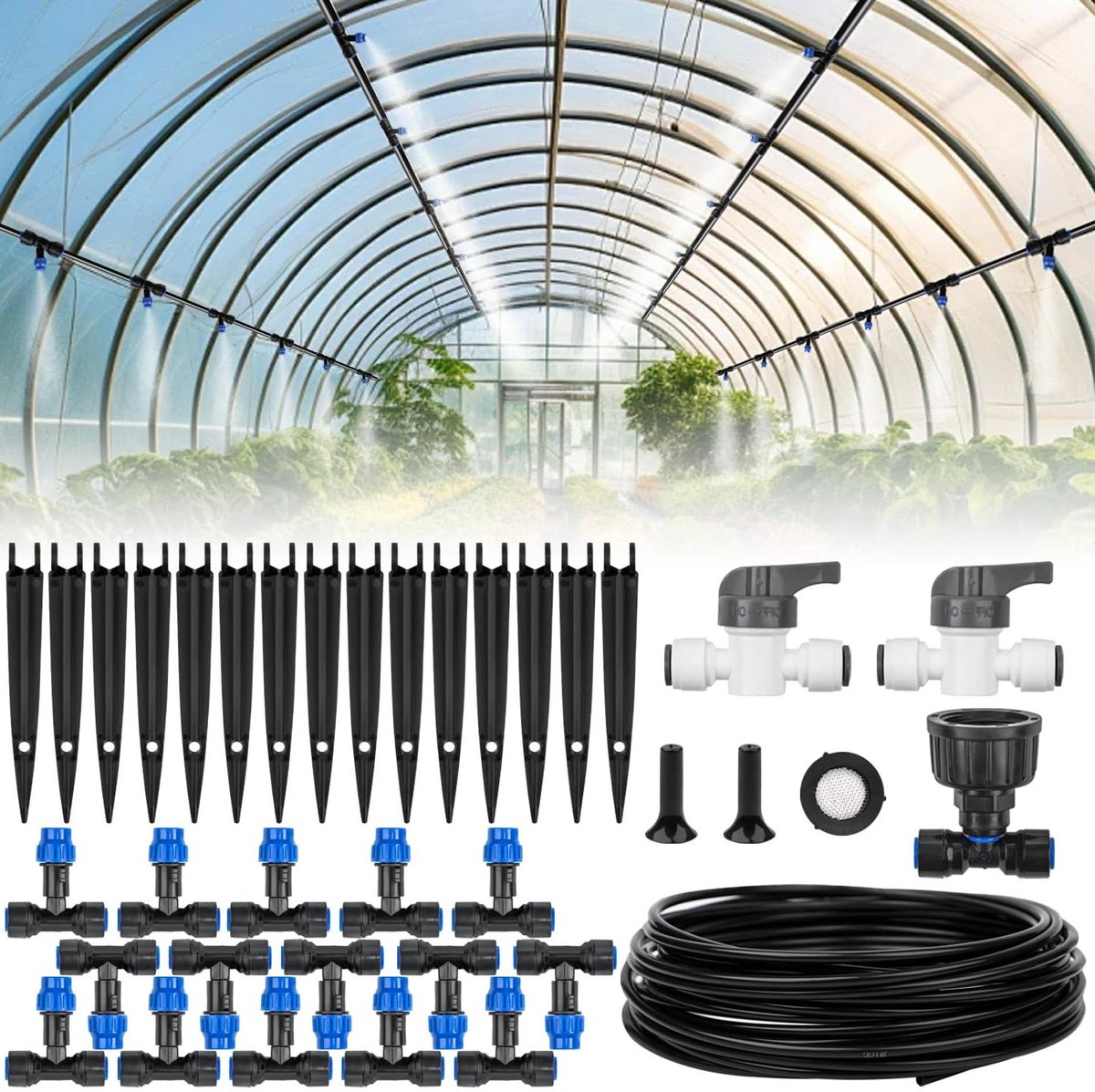 Druppelirrigatiesysteem Tuin - Automatisch bewateren - Planten water geven - Verstelbare sproeiers - 157 meter