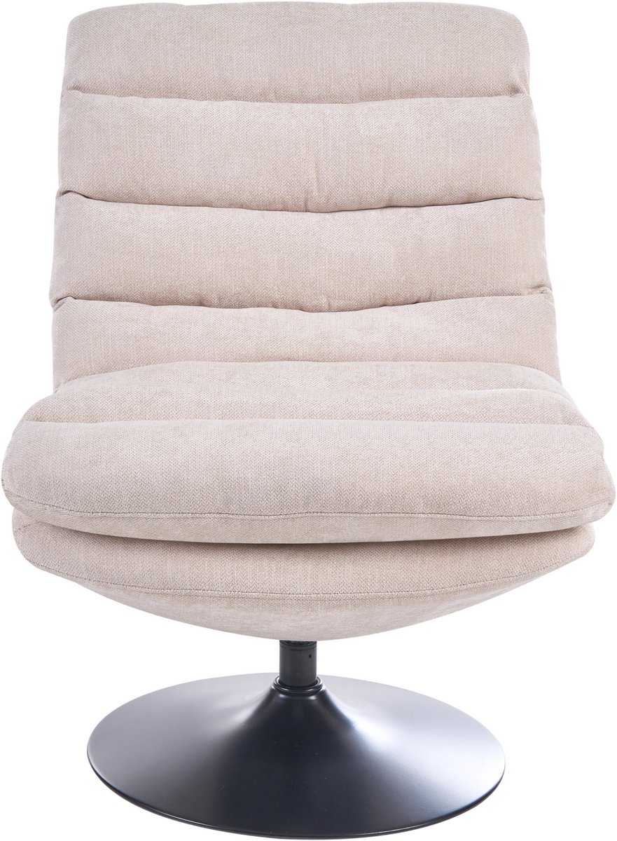 HOVET - Draaifauteuil - Lichtbeige - Polyester