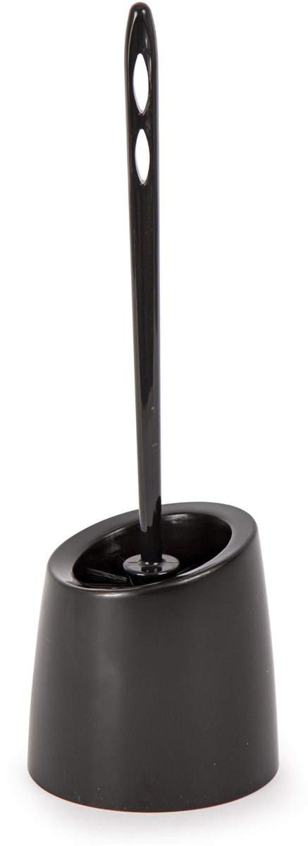 Toyma Wc Borstel - met houder - zwart - kunststof - toiletborstel - 37 cm