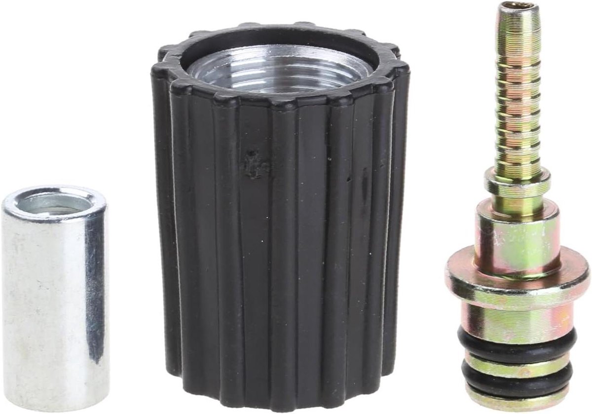Hogedrukslang Fittingen - Reparatie Adapter - Slang Repareren - Max 3000PSI Druk - 7.9 x 6.9 x 3.8 cm - Zilver