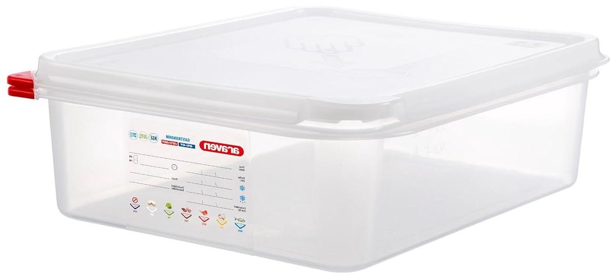 Voedsel Container - Opslag Bak - Luchtdicht Bewaren - Industriële Kwaliteit - 65 Liter - Helder