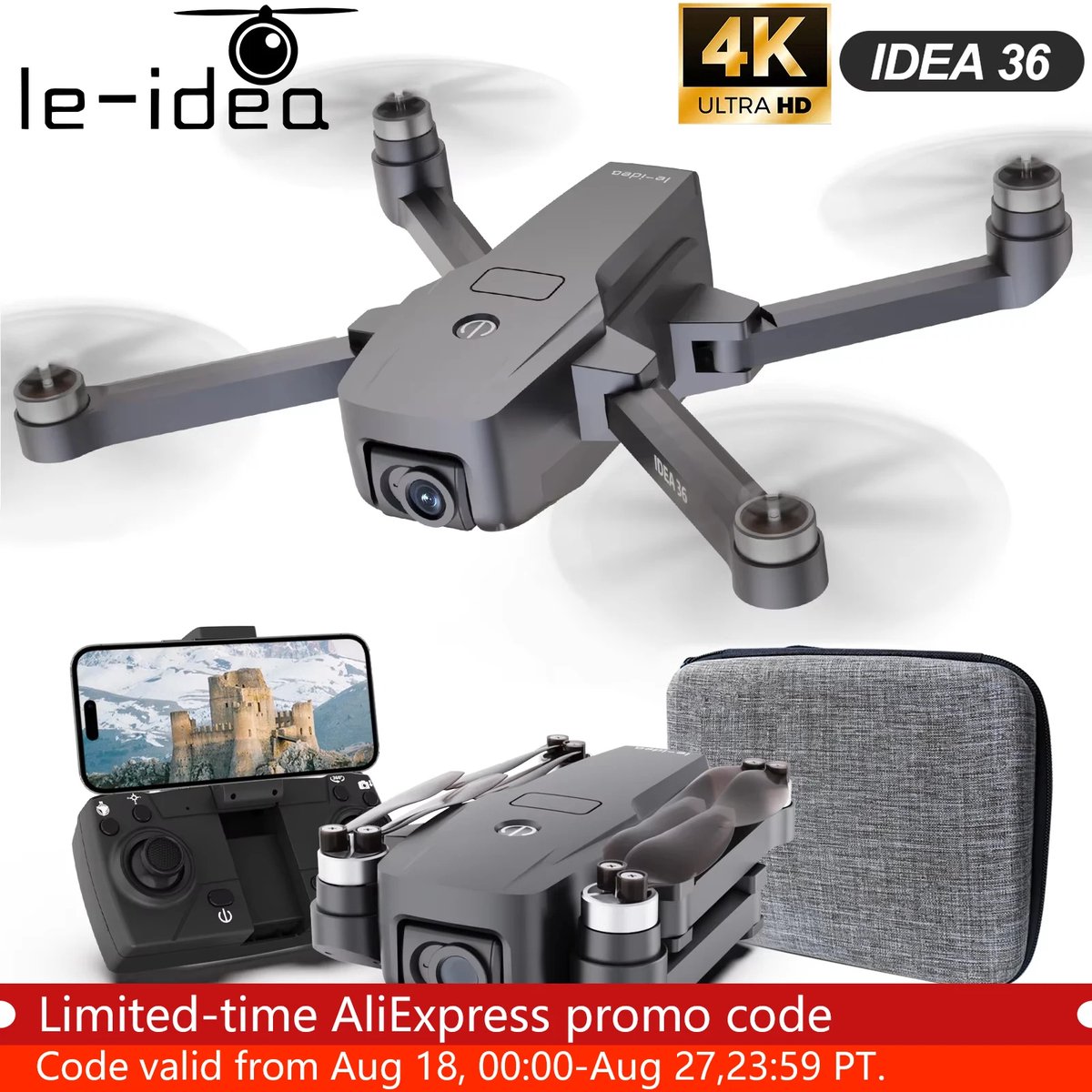LeeuwenChoice® S8 Pro Camera Drone - Opvouwbaar - 4K Camera - Met LCD-scherm - Quadcopter - Voor Beginners - Met Afstandbediening - Wifi - FPV - Met 2 Batterijen - Optische Stroompositionering