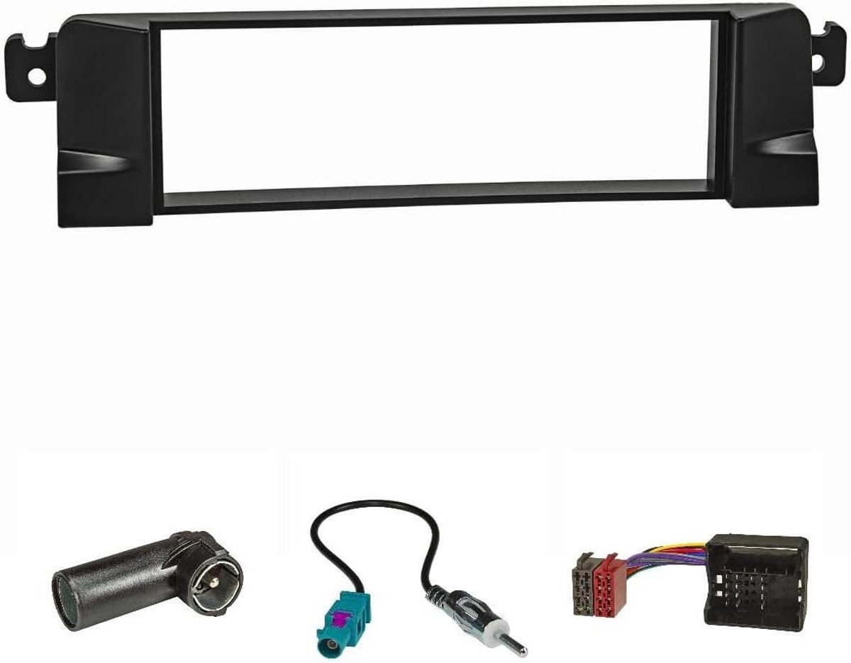 Radio Installatie Frame - Dashboard Kit - Auto Radio Vervangen - Speciale Vormgeving - 1-DIN 183x51mm - Zwart