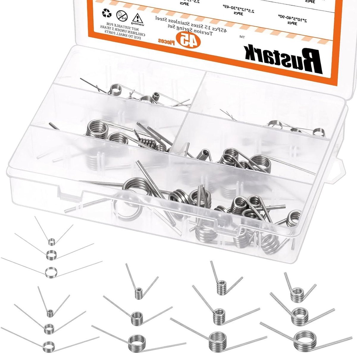 Kleine Torsieveer - Mechanische Veer - Reparatieprojecten Uitvoeren - Roestvrij Staal - 19 cm Lengte - Zilver