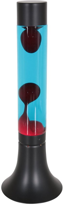 Zwarte lavalamp Volcan 3117ZW - Speels ontwerp van glas en metaal, 25 watt E14 fitting, perfect voor binnen gebruik - Mexlite