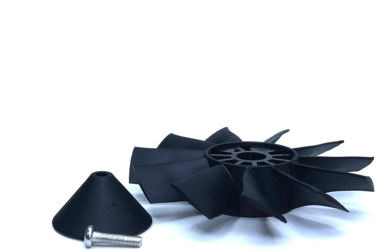 Elektrische luchtafvoer - RC jet motor - Modelvliegtuig aandrijven - Hoge dynamische balans - 64mm - Zwart