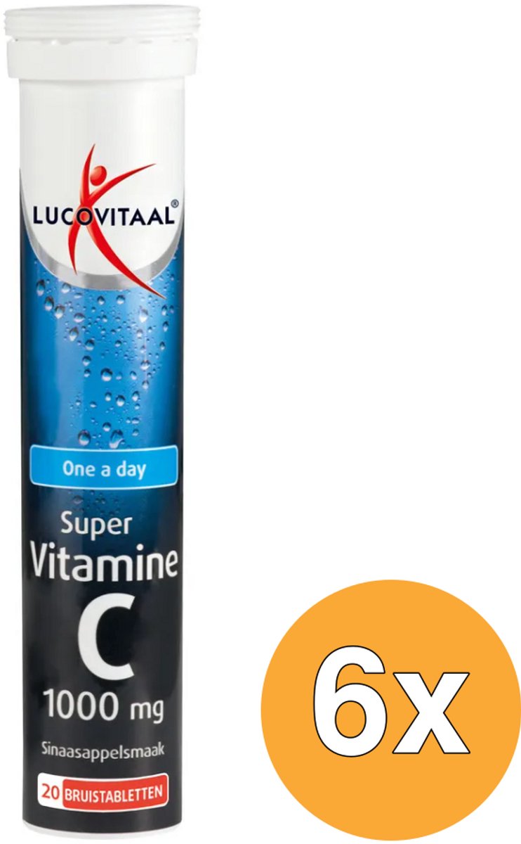6x Lucovitaal Vitamine C 1000mg (20 bruistabletten)