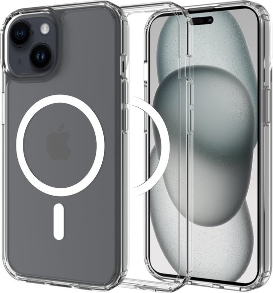 Coque Cazy pour iPhone 15 - Compatible MagSafe - Coque arrière de qualité militaire - Transparente