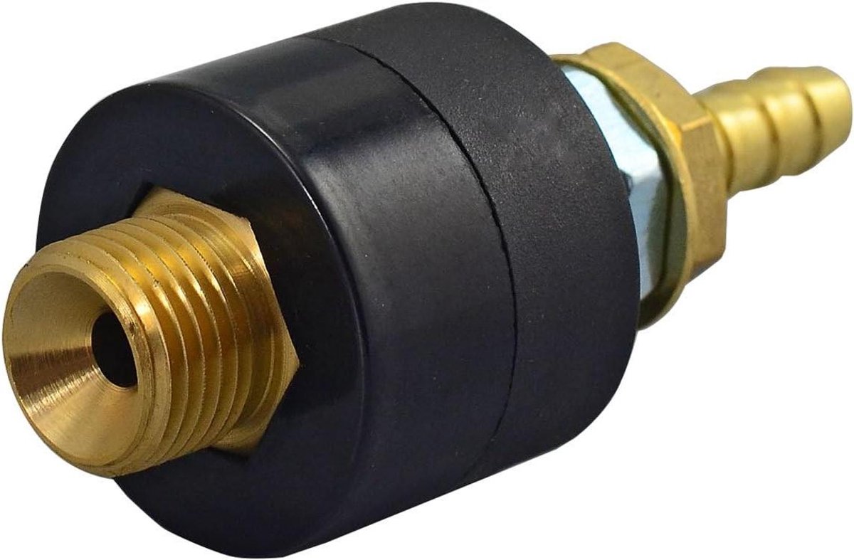 Lasbrander aansluiting - Kabelstekker connector - WIG lassen - M16 x 15 - 8 mm diameter - Zwart
