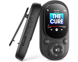 Gloovon® - MP3 Speler - Bluetooth 5.3 - Incl. Oordopjes en 64GB Opslagruimte - Ondersteuning tot 128 GB - USB - FM Radio - Zwart