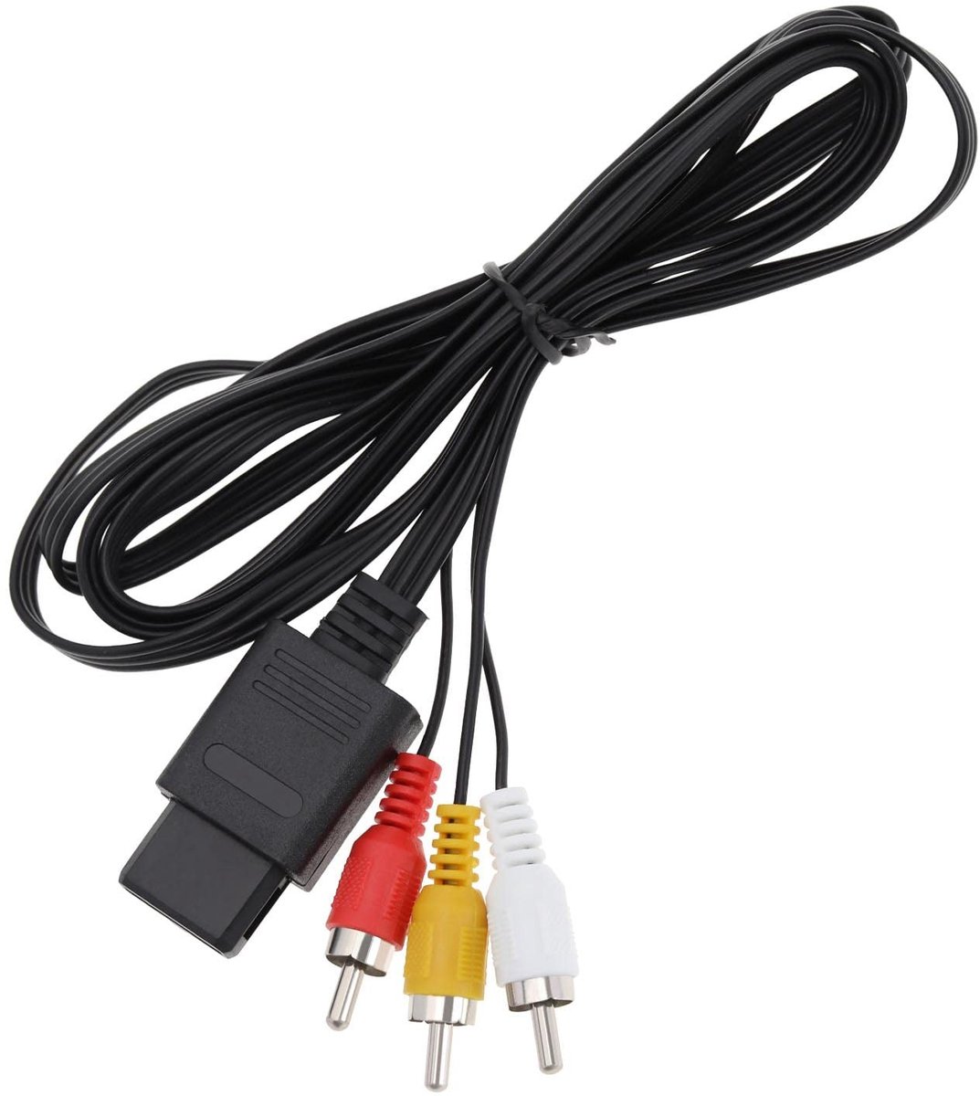 SPHProducts - AV Composiet Video Kabel - Vervangingskabel voor Nintendo 64 en GameCube - 1.8 meter - Geschikt voor retro consoles - Zwart, wit, rood,