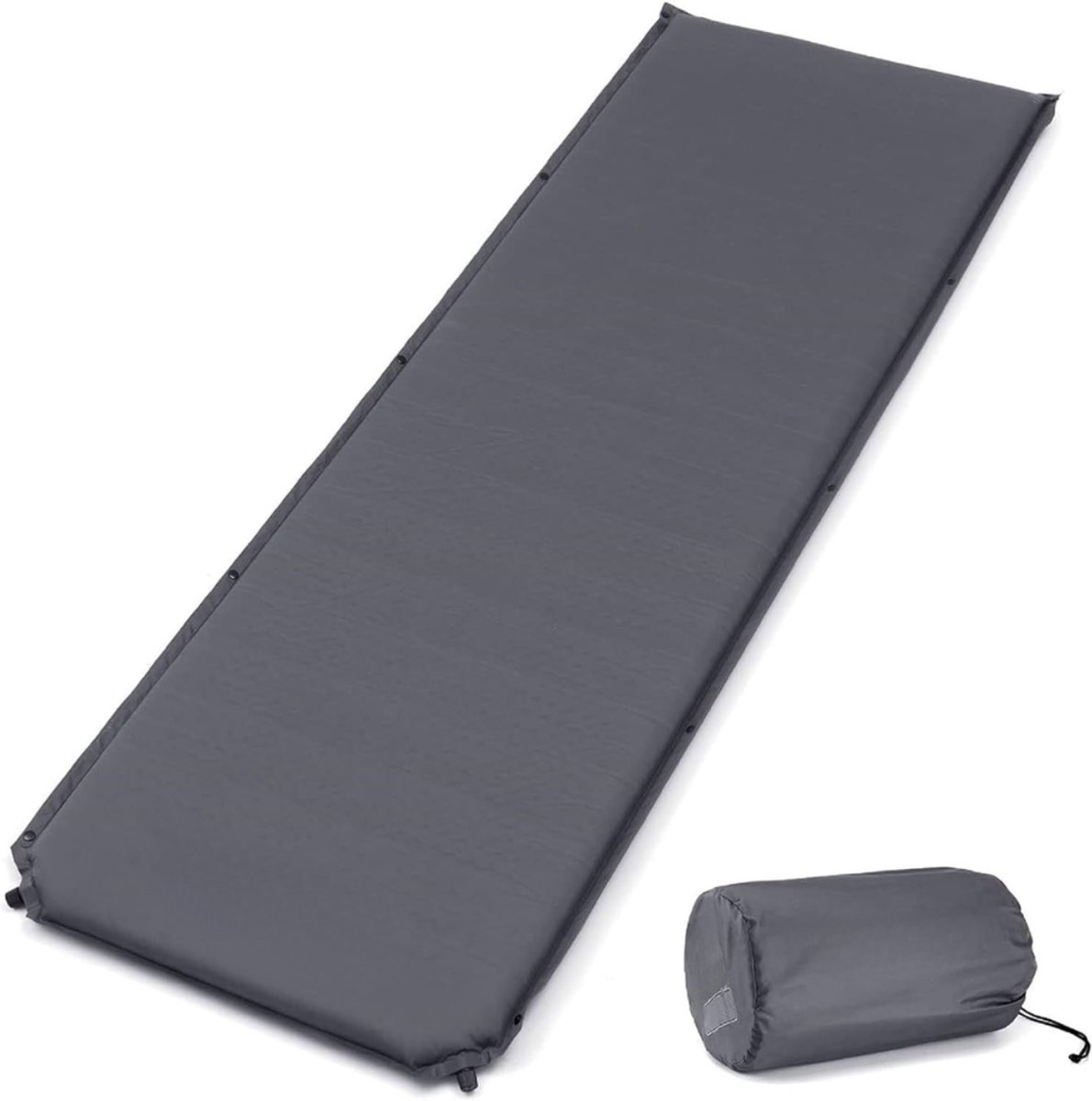 Camping Matras met Lichte Isomatten - Opvouwbaar Matras - Vouwmatras - Camping Matje - Slaapmat - Logeer Matras - Luchtmatras - Kampeer Matras - Camping Bedje - PVC - 200 x 63 x 5 cm - Grijs - van Imperatoris