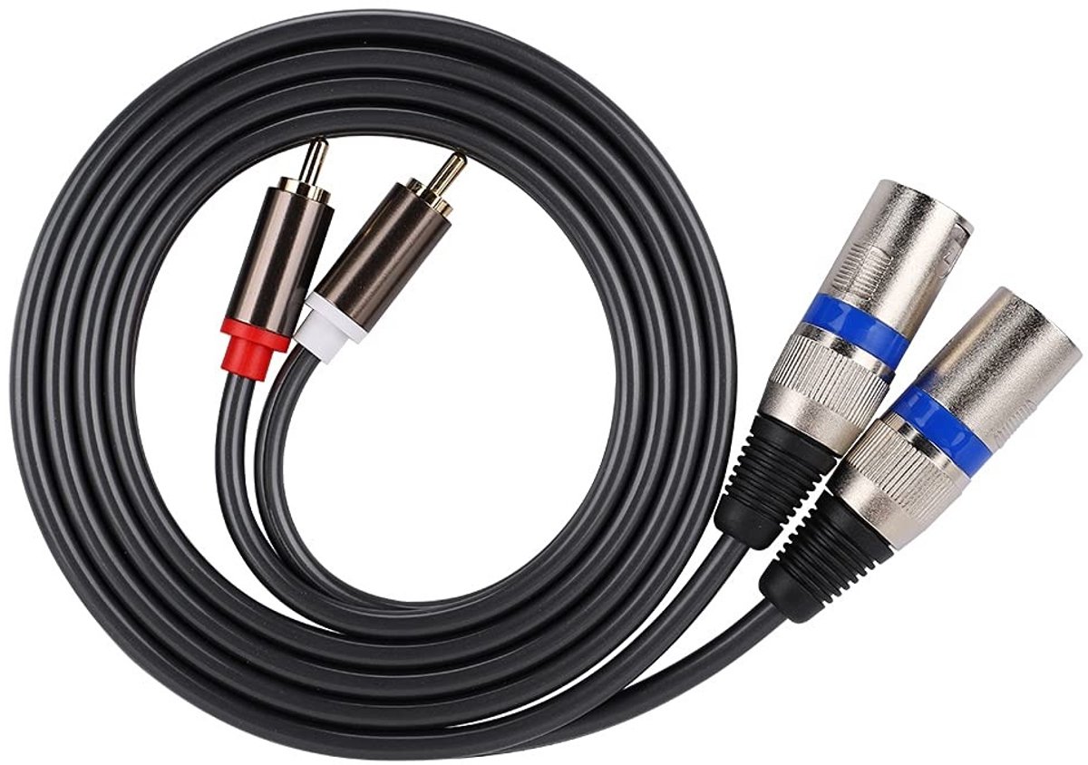Audiokabel - Signaal Kabel - Microfoon Aansluiten - Vol Koperen Draad - 1.5 Meter - Zwart