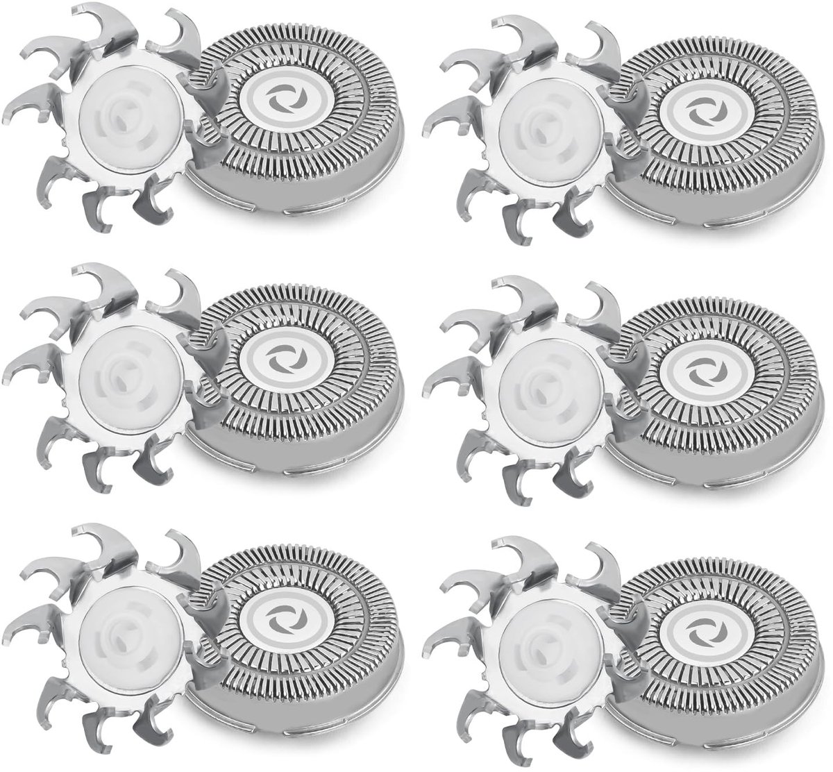 Store_7 - Reserveborstelkoppen - Universeel - 6 stuks - Compatibel met Philips Norelco - Vervangingsset - Voor scheerapparaten - Geschikt voor seri...
