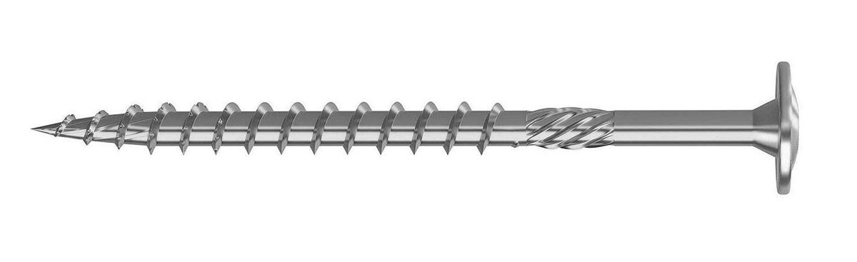Constructieschroeven - Houtbouw Schroeven - Professionele Houtbouw - Zonder Voorboren - 8x360mm 50 Stuks - Wit Verzinkt