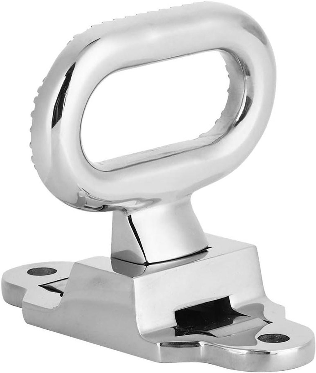 Opklapbare Maststap - Maritieme Opstap - Veilig Boten Beklimmen - Marine Kwaliteit Roestvrij Staal - 10.9x4.7 cm Basis - Zilver