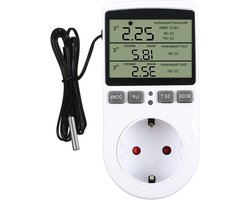 Temperatuurregelaar met Timer en Probe - Thermostaat voor Kweekhuis, Terrarium en Aquarium - Ideaal voor Zaadkieming en Verwarming