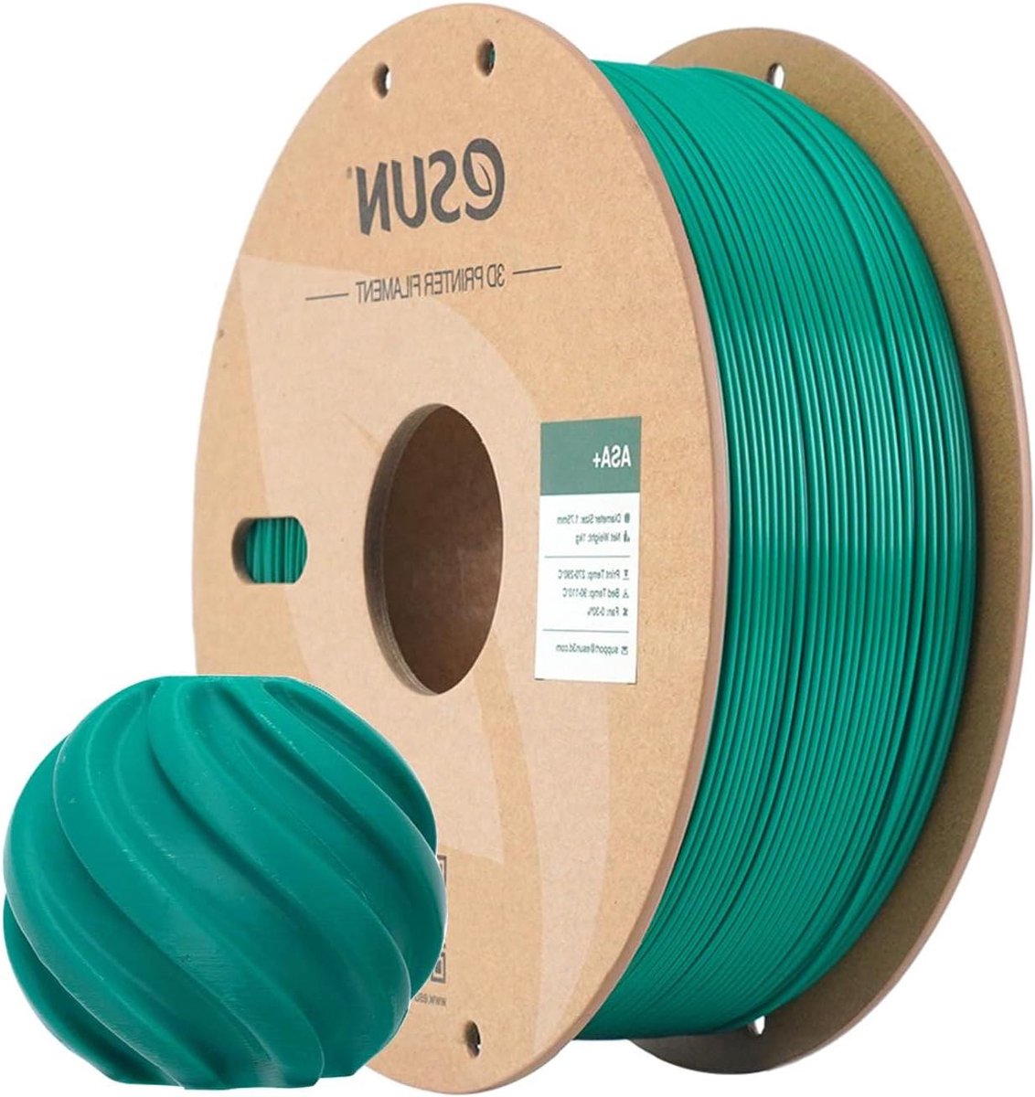 3D Printer Filament - ASA Materiaal - Buitenonderdelen Printen - Weerbestendig - 1.75mm 1KG - Groen