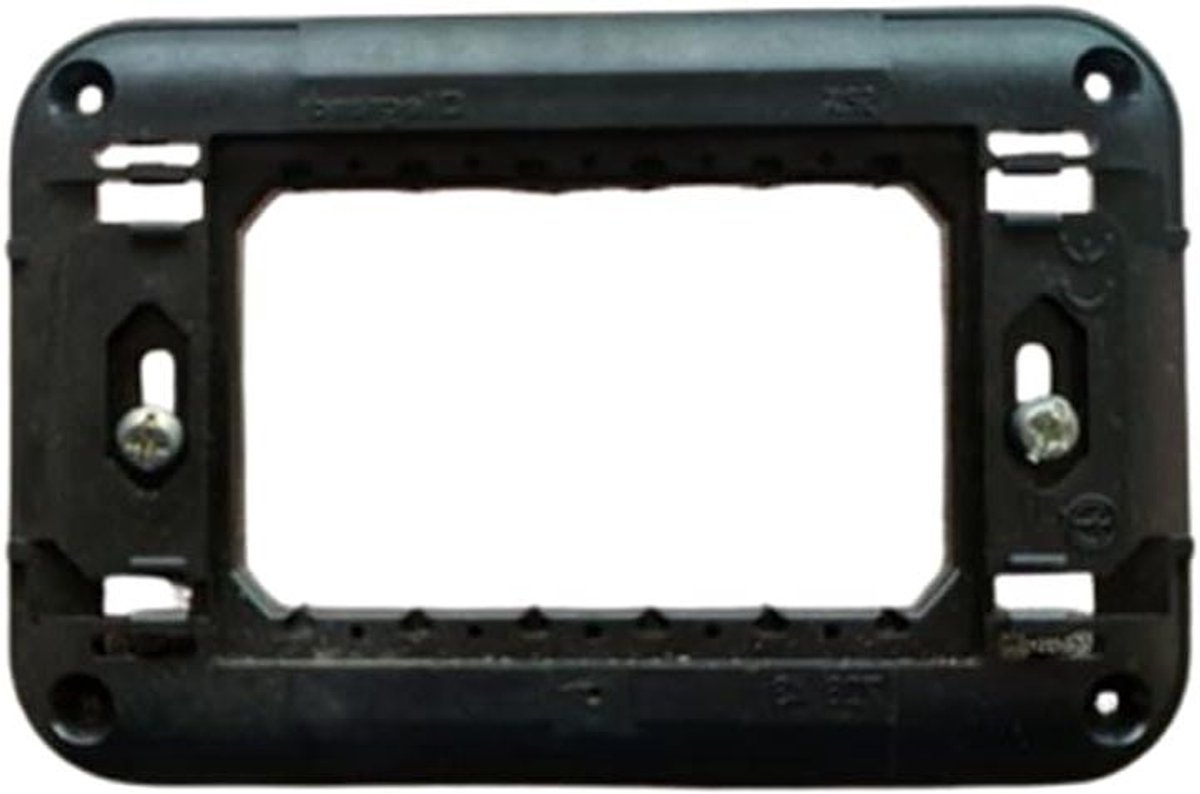 Framehouder - Wandmontage Frame - Stopcontacten Installeren - Drie Zitplaatsen - 10x5x1 cm - Zwart