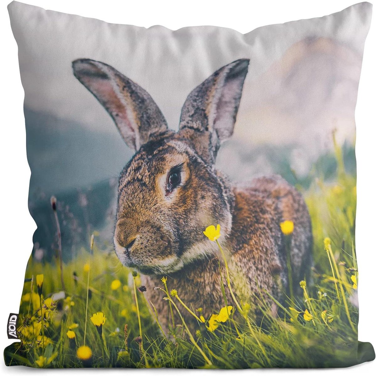 Kussenhoes Berglandschap - Decoratief Sierkussen - Buiten en Binnen - Waterdicht en Vuilafstotend - 80 x 80 cm - Veelkleurig