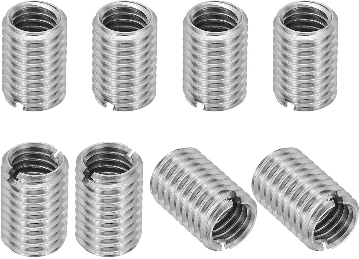 Thread Adapter RVS 316 Reducer Nut - 8pcs M10 x 1.5 Male naar M8 x 1.25 Female Feed Nut met Reducer 15mm