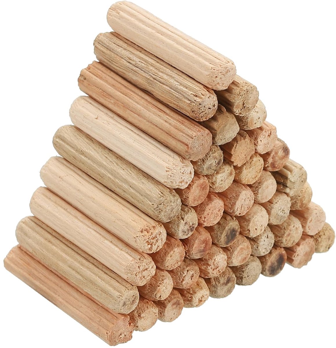 3/16 inch x 31/32 inch houten spijkers voor moeder - 200 stuks stangen met rechte groef centreerstift van geribbeld hout voor projecten - kunsthandwerk - deuren - meubels