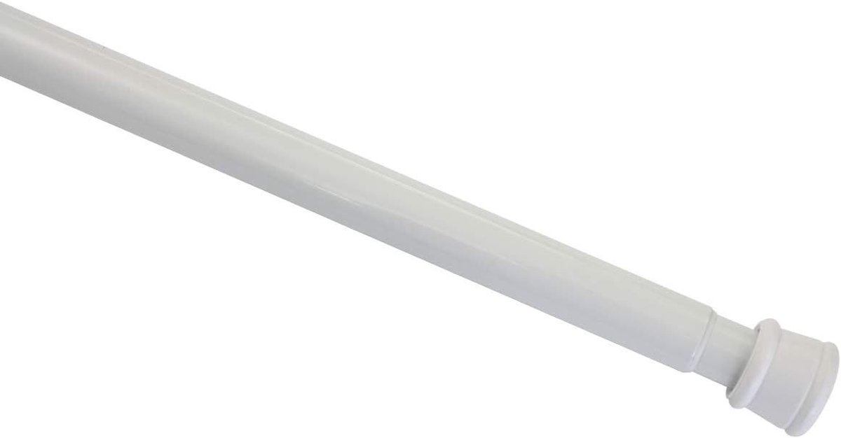 Yoursol spanstang/douchestang 23/26 mm, metaal, geen schroeven of boren nodig; uitschuifbaar; 80-130 cm, wit