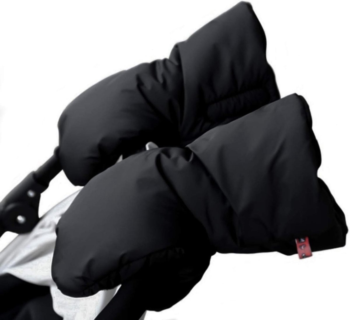Kinderwagen Handmuff - Baby Wanten - Warme Handen Buiten - Waterdicht Fleece - 2 Stuks - Zwart