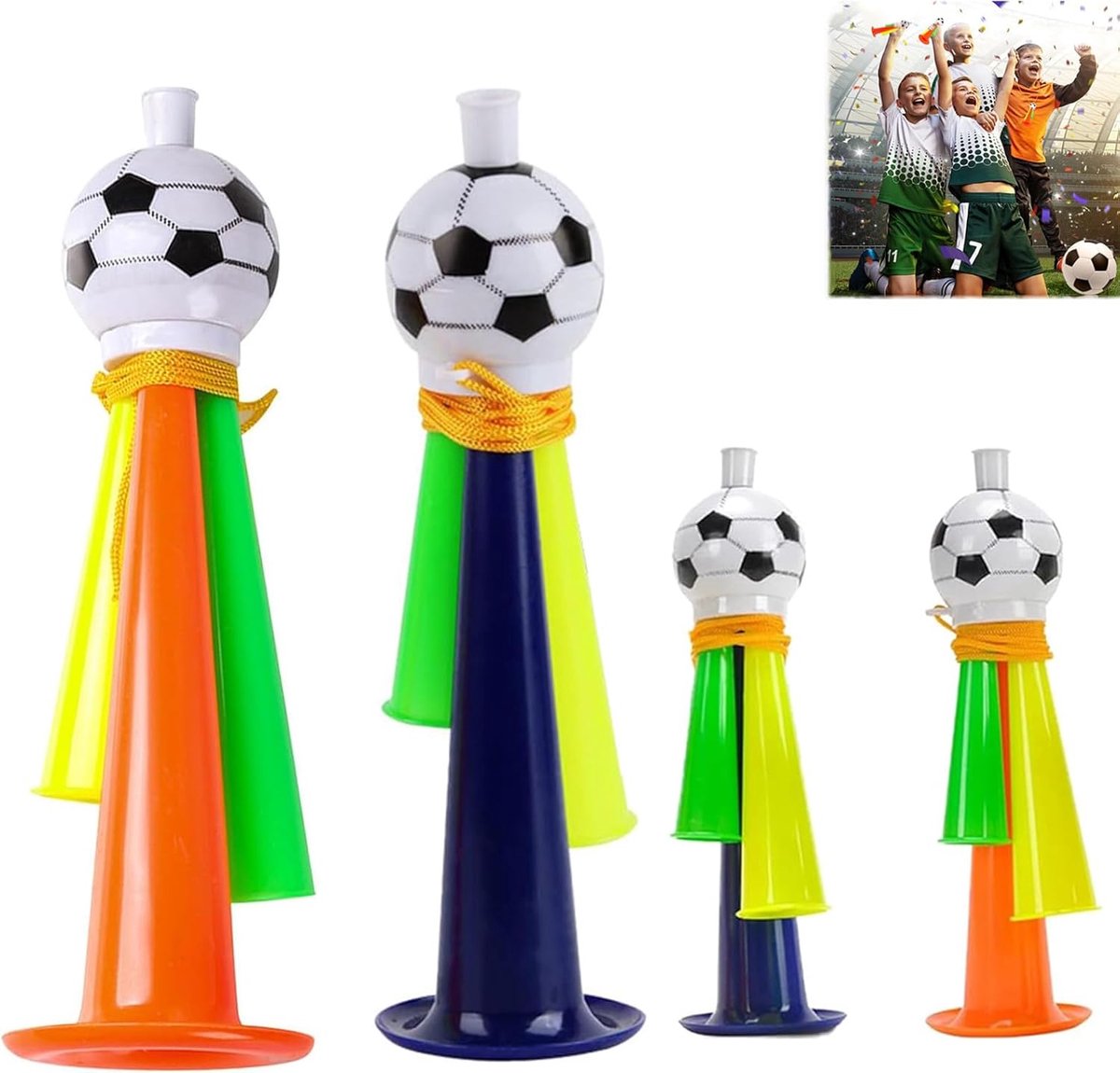 4pcs Voetbalhoorn - Voetbaltrumpet - Sportevenementen - Wereldkampioenschap - Voetbalwedstrijden (Random Color)