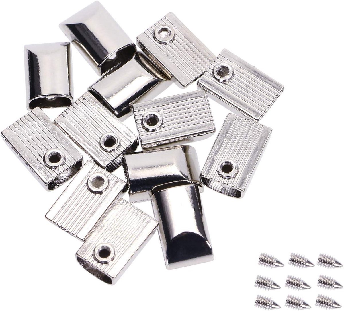 Rits Stops - Rits Clips - Portemonnee Maken - Rechthoekig Ontwerp - 20 Stuks - Zilver