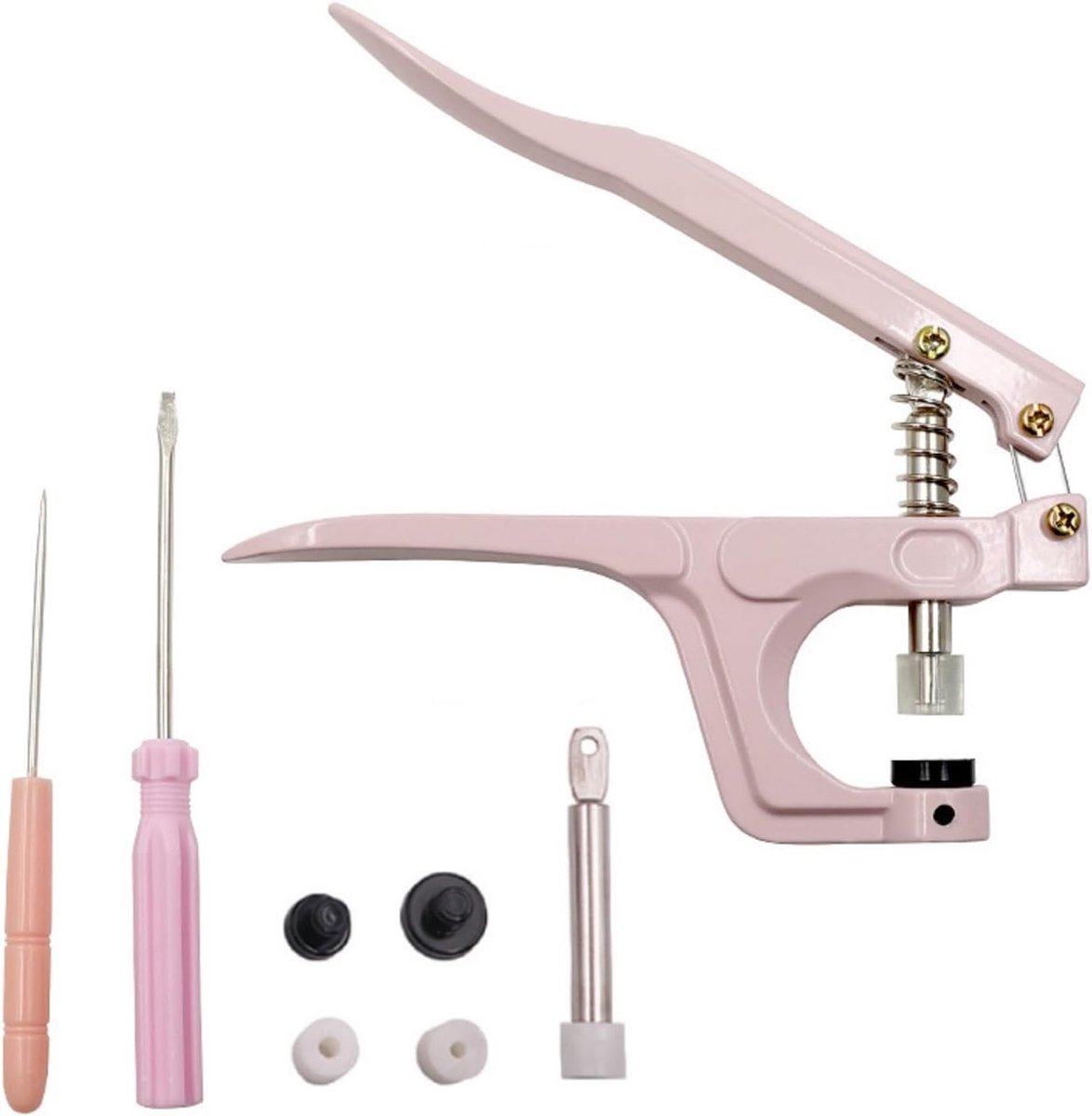 Duurzame metalen kledingclips voor DIY-projecten, snap studs en accessoires voor tassen en riemen (Roze)