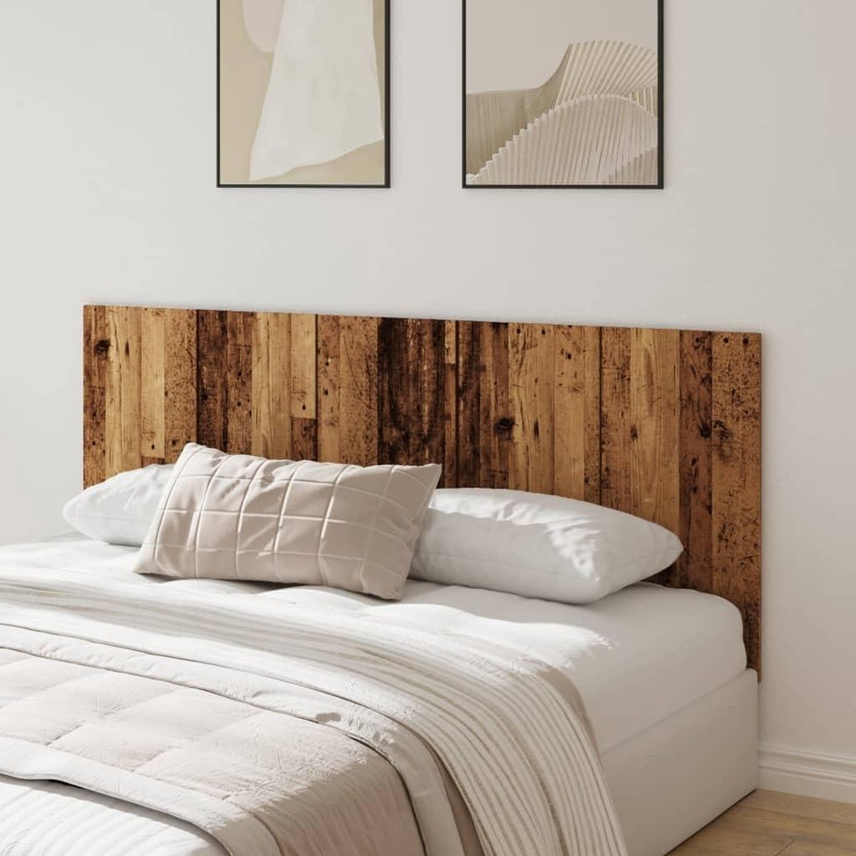 Houten hoofdeinde - Bedpaneel - Slaapkamer aankleden - Glad multiplex oppervlak - 200 x 80 cm - Antiek hout