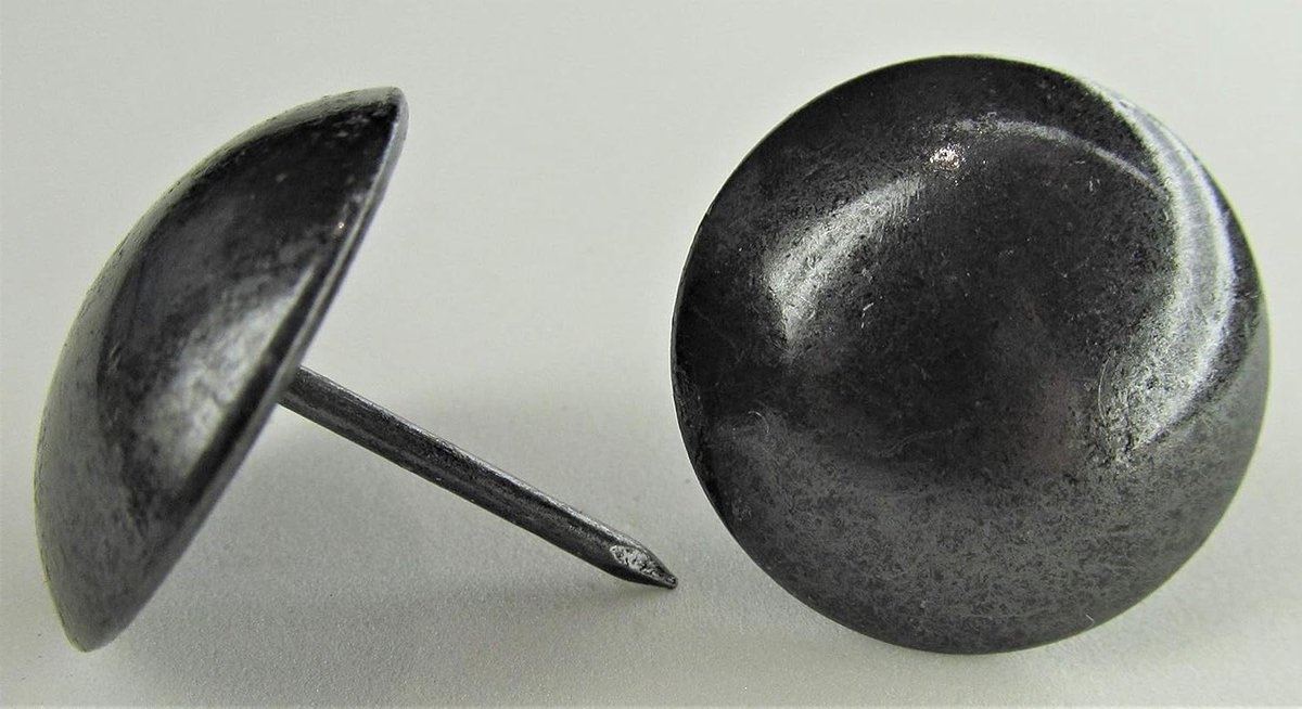 Bekleding Tacks - Decoratieve Nagels - Meubels Verfraaien - Premium Kwaliteit Staal - 2.5 cm Diameter 50 Stuks - Zwart