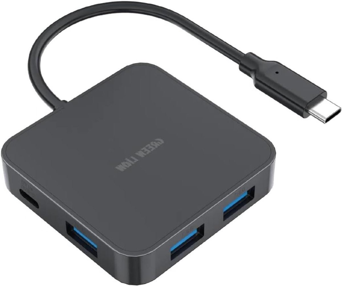 USB-C Hub - Adapter Dock - Extra Poorten - Zeven Functies - 7 poorten - Zwart