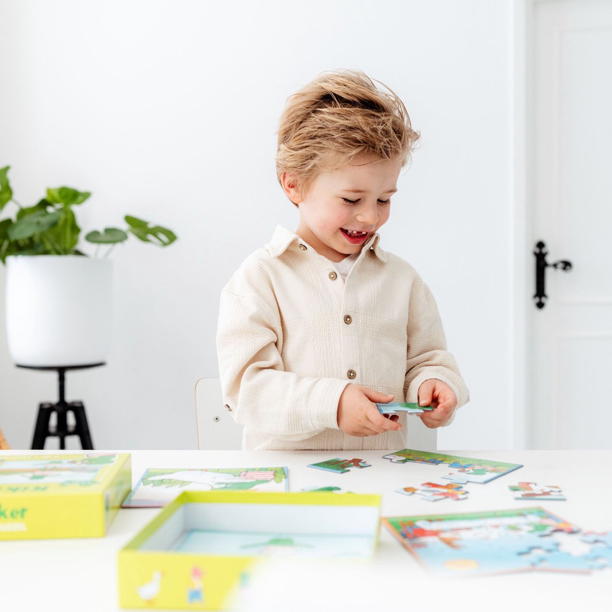Kikker puzzel 4 in 1 educatief peuter speelgoed - kinderpuzzel 4x6x9x16 stukjes leren puzzelen - cadeautip puzzel 3 jaar en ouder - Bambolino Toys — afbeelding 17